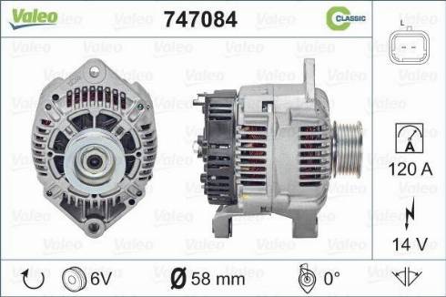 Valeo 747084 - Генератор vvparts.bg