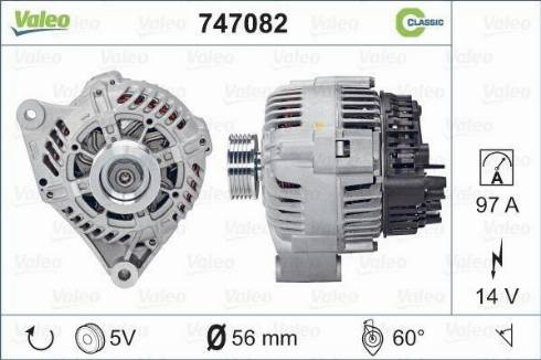 Valeo 747082 - Генератор vvparts.bg