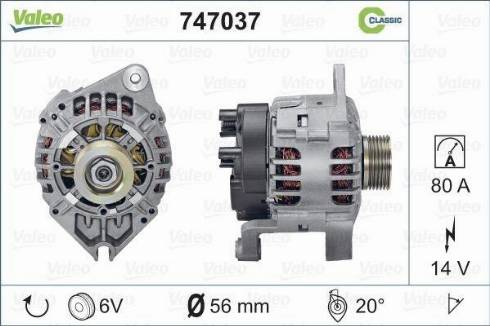 Valeo 747037 - Генератор vvparts.bg