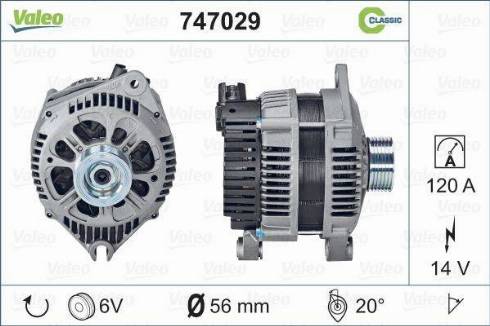 Valeo 747029 - Генератор vvparts.bg