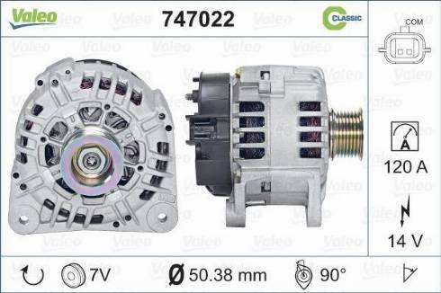 Valeo 747022 - Генератор vvparts.bg