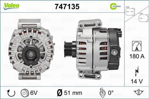 Valeo 747135 - Генератор vvparts.bg