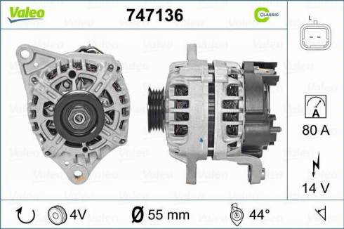 Valeo 747136 - Генератор vvparts.bg