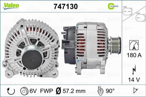 Valeo 747130 - Генератор vvparts.bg