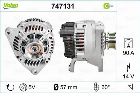 Valeo 747131 - Генератор vvparts.bg