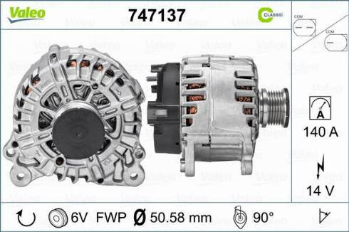 Valeo 747137 - Генератор vvparts.bg