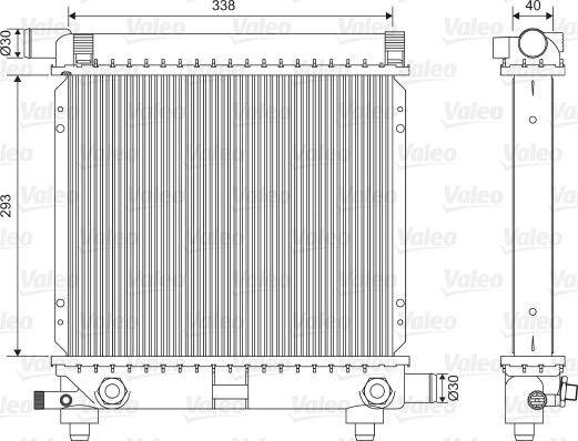 Valeo 701590 - Радиатор, охлаждане на двигателя vvparts.bg