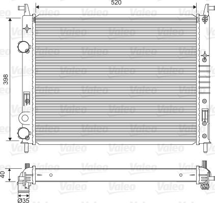 Valeo 701597 - Радиатор, охлаждане на двигателя vvparts.bg