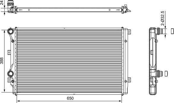 Valeo 701540 - Радиатор, охлаждане на двигателя vvparts.bg