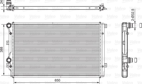 Valeo 701540 - Радиатор, охлаждане на двигателя vvparts.bg