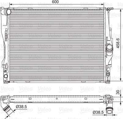 Valeo 701542 - Радиатор, охлаждане на двигателя vvparts.bg