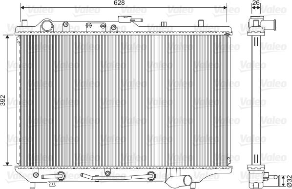 Valeo 701550 - Радиатор, охлаждане на двигателя vvparts.bg