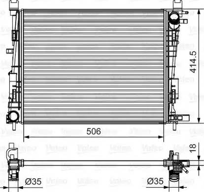 Valeo 701514 - Радиатор, охлаждане на двигателя vvparts.bg