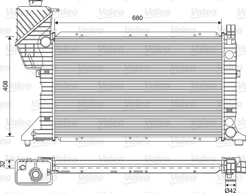 Valeo 701589 - Радиатор, охлаждане на двигателя vvparts.bg