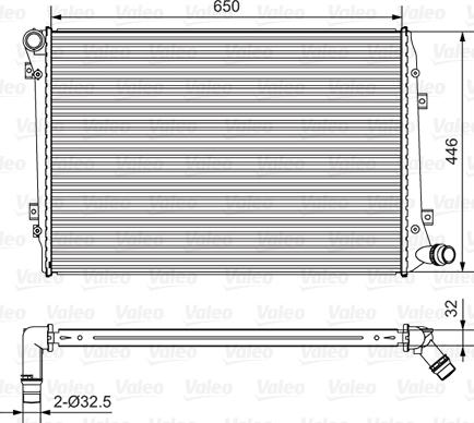 Valeo 701534 - Радиатор, охлаждане на двигателя vvparts.bg