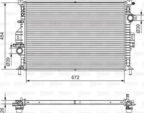 Valeo 701536 - Радиатор, охлаждане на двигателя vvparts.bg