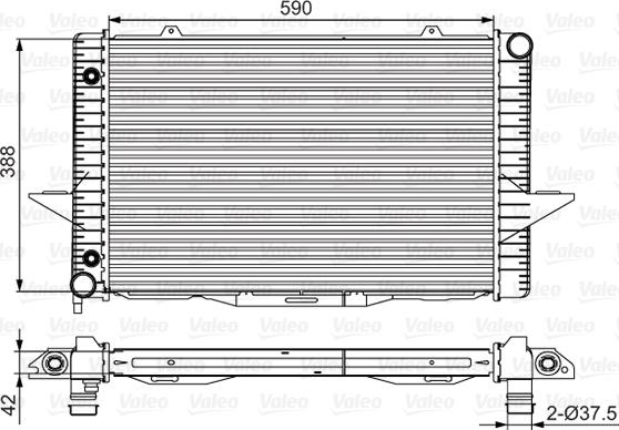 Valeo 701532 - Радиатор, охлаждане на двигателя vvparts.bg