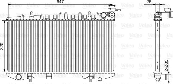 Valeo 701529 - Радиатор, охлаждане на двигателя vvparts.bg