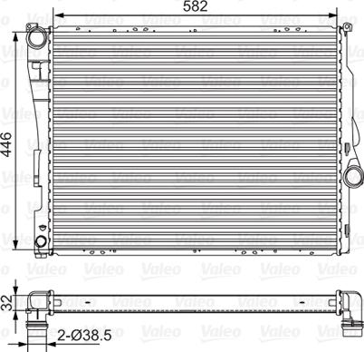 Valeo 701523 - Радиатор, охлаждане на двигателя vvparts.bg