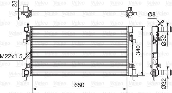 Valeo 701522 - Радиатор, охлаждане на двигателя vvparts.bg