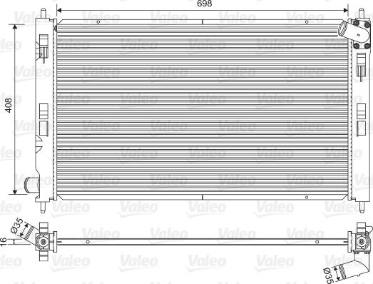 Valeo 701578 - Радиатор, охлаждане на двигателя vvparts.bg