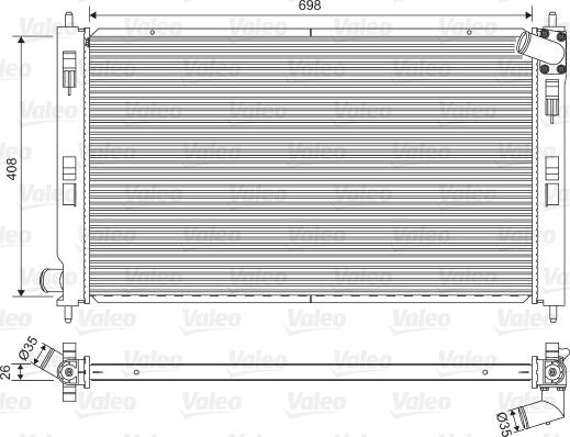 Valeo 701577 - Радиатор, охлаждане на двигателя vvparts.bg