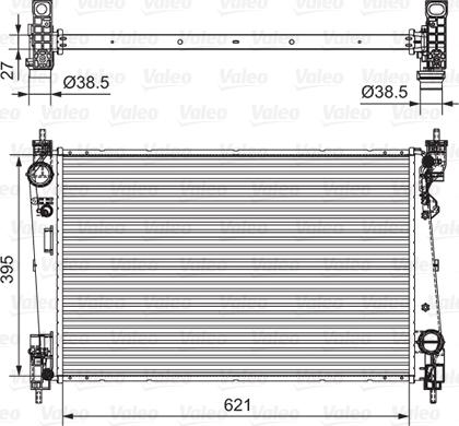 Valeo 701655 - Радиатор, охлаждане на двигателя vvparts.bg