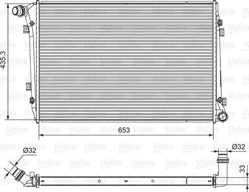 Valeo 701664 - Радиатор, охлаждане на двигателя vvparts.bg