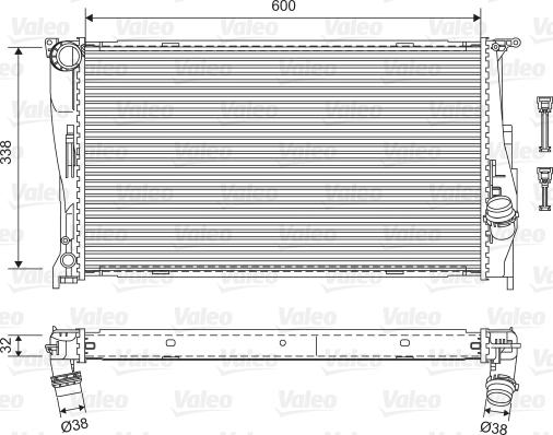 Valeo 701601 - Радиатор, охлаждане на двигателя vvparts.bg