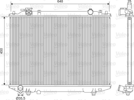 Valeo 701615 - Радиатор, охлаждане на двигателя vvparts.bg