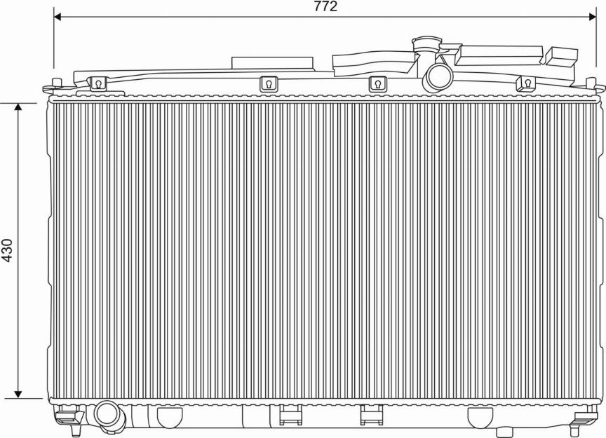 Valeo 701622 - Радиатор, охлаждане на двигателя vvparts.bg