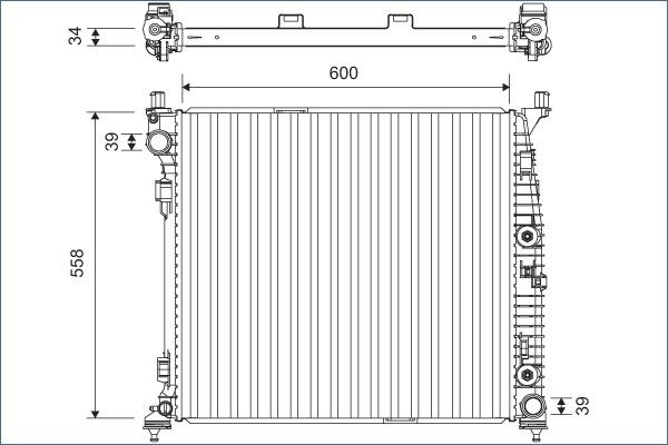 Valeo 701167 - Радиатор, охлаждане на двигателя vvparts.bg