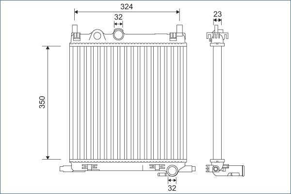 Valeo 701128 - Радиатор, охлаждане на двигателя vvparts.bg