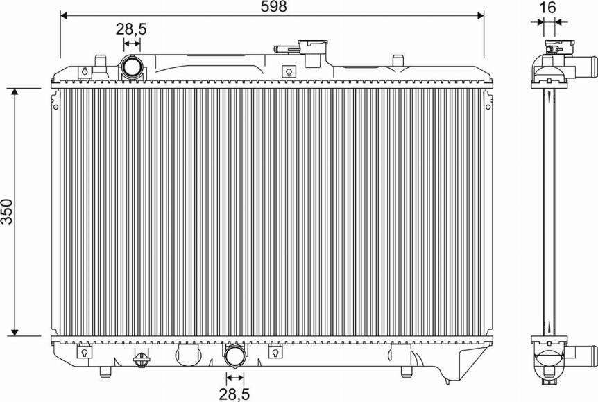 Valeo 701355 - Радиатор, охлаждане на двигателя vvparts.bg