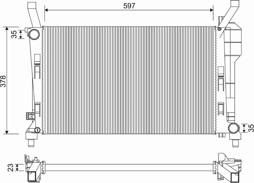 Valeo 701336 - Радиатор, охлаждане на двигателя vvparts.bg