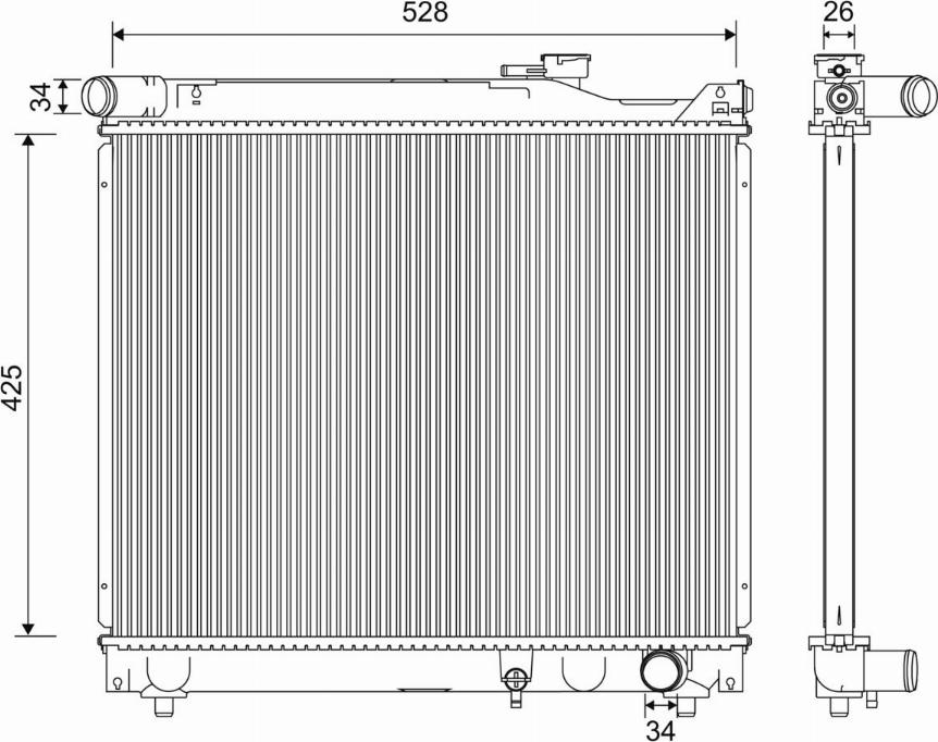 Valeo 701247 - Радиатор, охлаждане на двигателя vvparts.bg