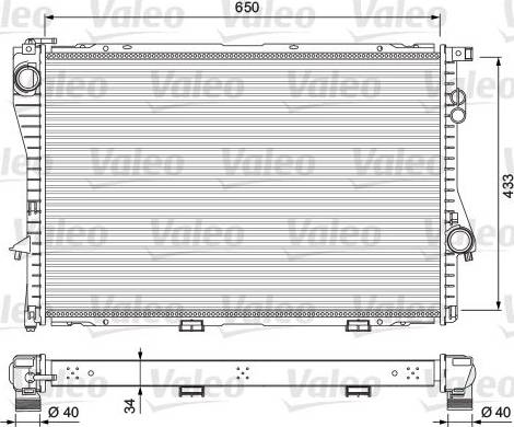 Valeo 701709 - Радиатор, охлаждане на двигателя vvparts.bg