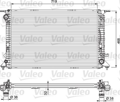 Valeo 701715 - Радиатор, охлаждане на двигателя vvparts.bg