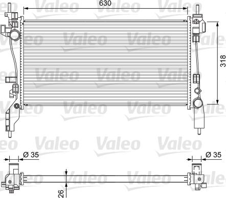 Valeo 701718 - Радиатор, охлаждане на двигателя vvparts.bg