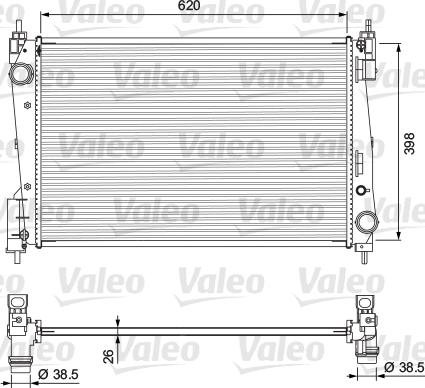 Valeo 701717 - Радиатор, охлаждане на двигателя vvparts.bg