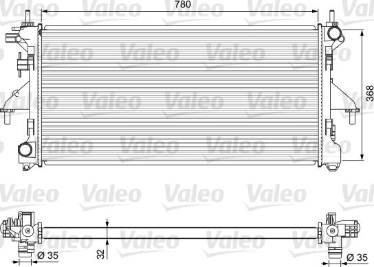 Valeo 701727 - Радиатор, охлаждане на двигателя vvparts.bg