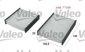 Valeo 715556 - Филтър купе (поленов филтър) vvparts.bg