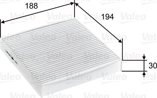 Valeo 715755 - Филтър купе (поленов филтър) vvparts.bg