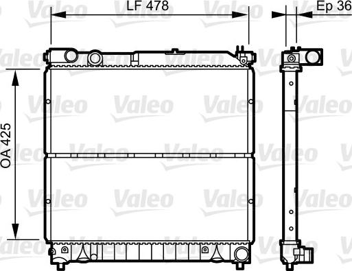 Valeo 734919 - Радиатор, охлаждане на двигателя vvparts.bg