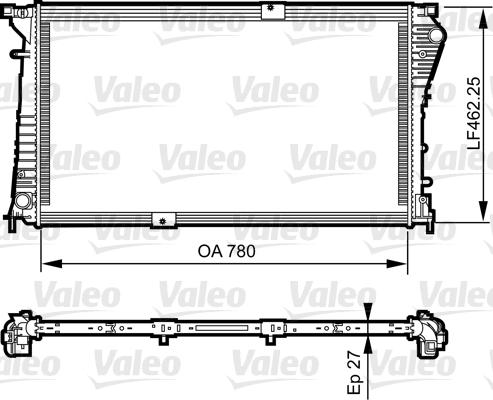 Valeo 734931 - Радиатор, охлаждане на двигателя vvparts.bg