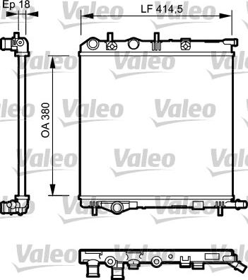 Valeo 734921 - Радиатор, охлаждане на двигателя vvparts.bg