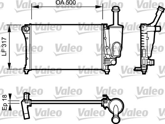 Valeo 734923 - Радиатор, охлаждане на двигателя vvparts.bg