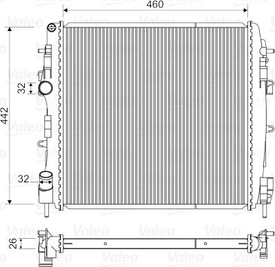 Valeo 734922 - Радиатор, охлаждане на двигателя vvparts.bg