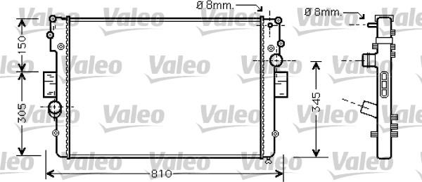 Valeo 734449 - Радиатор, охлаждане на двигателя vvparts.bg