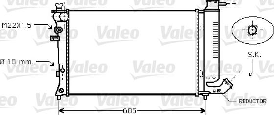 Valeo 734445 - Радиатор, охлаждане на двигателя vvparts.bg